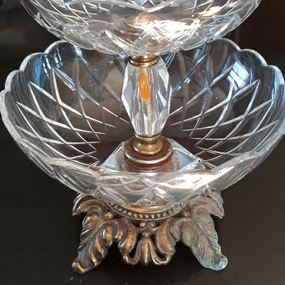 Vintage two tier candy desert display dish - Picture 3 of 12